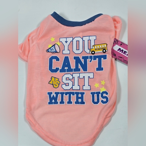 Means Girls You Cant Sit With Us Pet Dog T-shirt Shirt Nwt - Picture 1 of 3